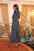 Lorna Polka Dot Wrap Maxi Dress