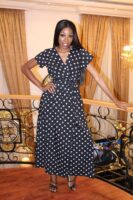 Lorna Polka Dot Wrap Maxi Dress