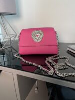 White Cross Body Bag With Crystal Detail